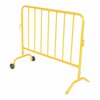 Vestil YELLOW BARRIER 48" W/FEET (1)CURVED (1) WHEELED PRAIL-48-Y-W